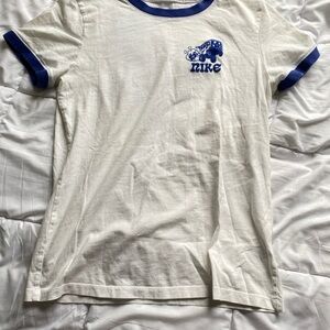 Nike White and Blue T-Shirt
